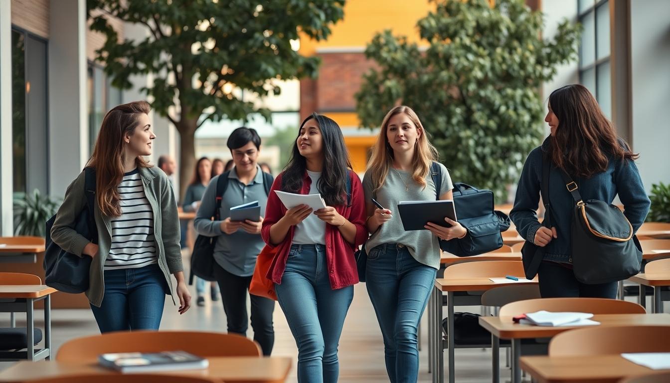 Student using a study guide to organize academic notes