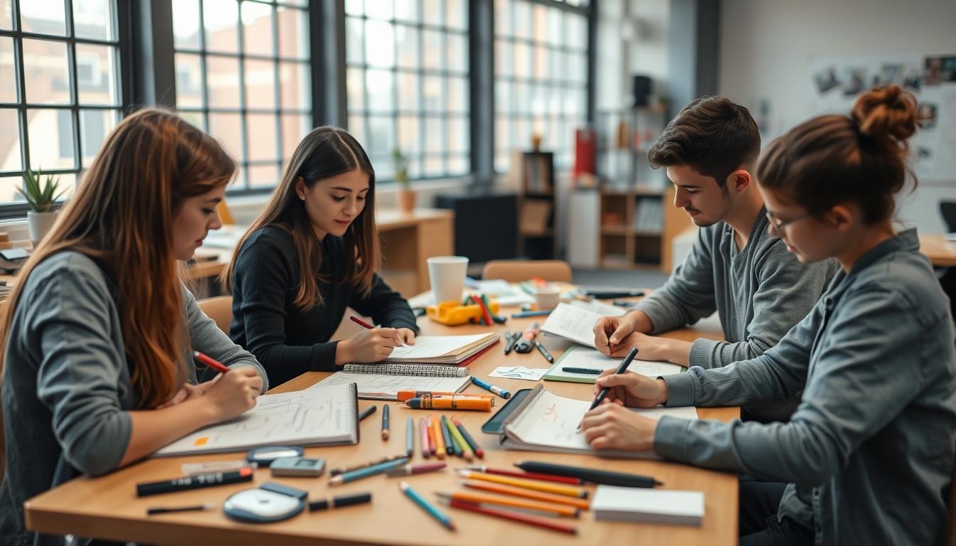 Modern university campus for students